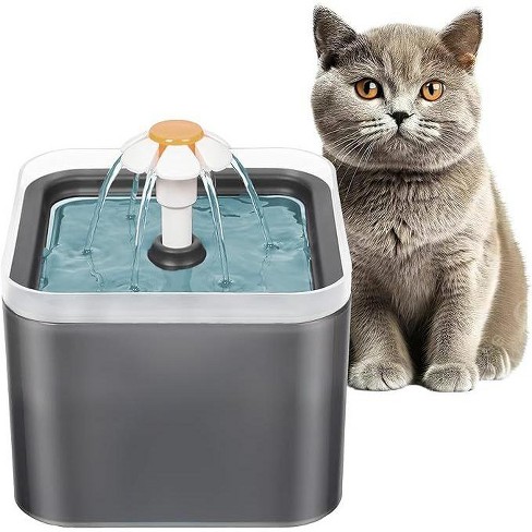 Noa Store 6.2x6.2x4.9 Inches Cat Water Fountain, Gray : Target