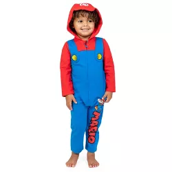 Nintendo SUPER MARIO Baby Boys Long Sleeve Hooded Costume Coverall Red - 18-24 Months