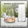 Artland Soho Optic 14.5 oz Double Old Fashion & 17.5oz Highball Glasses, 8-Piece Set, Modern Design Barware Glasses, Elegant Durable & Stylish Bar - 2 of 4
