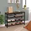 VASAGLE 4 Tier Shoe Rack, 16-20 Pairs of Shoes, Rustic Brown and Black - 4 of 4