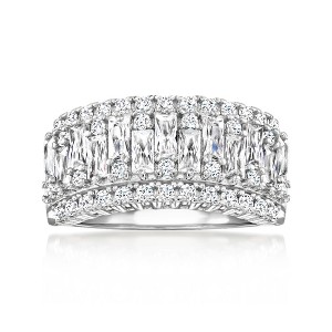 Ross-Simons 2.40 ct. t.w. Baguette and Round CZ Ring in Sterling Silver - 1 of 4