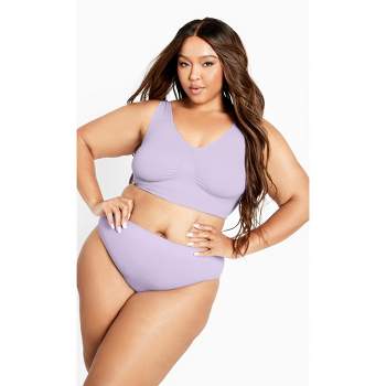Women's Plus Size Fashion Seamless Bra - sweet lavender | AVENUE