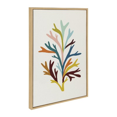 Multicolored Nautical Linen Canvas Wall Art Set with Natural Frames