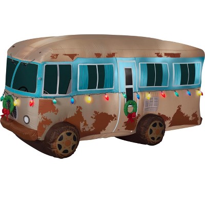 Gemmy Christmas Airblown Inflatable NLCV RV Scene WB, 4 ft Tall, Blue