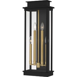Noelle 2-Light Matte Black Outdoor Wall Lantern - 1 of 4