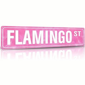 Lomsoe Flamingo Gifts for Women Flamingo Decor Pink Wall Decor Girl Room Christmas Decorations Pink Dorm Door Sign Cute Aesthetic Wall Art for Bedroom - 1 of 1