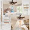 Ludomide 48" Retractable Caged Ceiling Fan with Lights, Reverse Industrial Rusty Fandelier with Remote Control for Living Room, Dining Room, Bedroom - 4 of 4