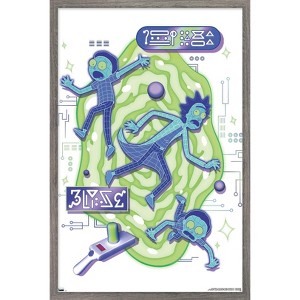 Trends International Rick and Morty - Portal Vaporick Framed Wall Poster Prints - 1 of 4