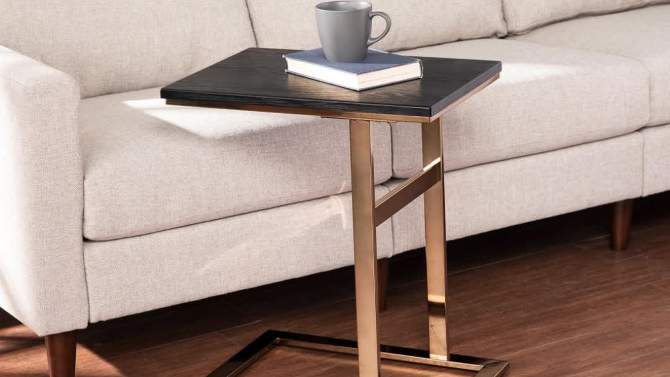 Rainer Contemporary C Table Black/Champagne - Aiden Lane, 2 of 8, play video