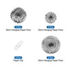 Unique Bargains Pattern Decoration Hanging Paper Fans Party Set 6 Pcs - 3 of 4