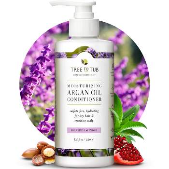 Tree To Tub Moisturizing Conditioner for Dry Hair - Hydrating Sulfate Free Argan Oil Conditioner Hair - Moisturizer for Women & Men - Lavender