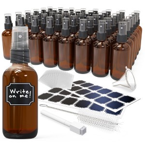 Nevlers 4 oz. Leakproof Amber Glass Spray Bottles (Pack of 48) - 1 of 4
