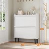Shoe Cabinet with 3 Flip Drawers, Wooden Shoe Organizer Cabinet with Adjustable Shelf, Shoe Storage - 2 of 4