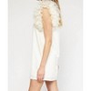 Women's Tulle Sleeve Textured Dress - entro - 3 of 4