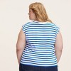 Women's Life of the Party Stripe Sleeveless Graphic T-Shirt -  kate spade new york x Target Blue/White - 2 of 4