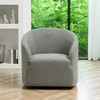 32" Wide Boucle Upholstered Swivel Barrel Chair - Kinwell - 3 of 4