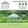 Large metal chicken coop hexagonal, steel wire dipped plastic mesh, oxford cloth silver plated waterproof and UV resistant - 2 of 4