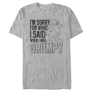 Men's Snow White and the Seven Dwarfs Grumpy I'm Sorry for What I Said T-Shirt - 1 of 4