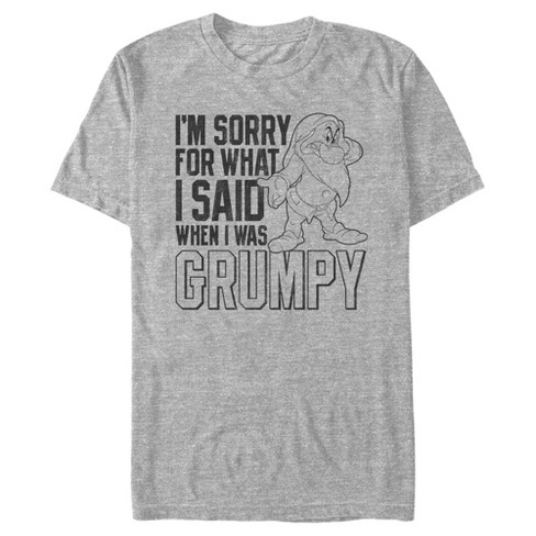 Men's Snow White and the Seven Dwarfs Grumpy I'm Sorry for What I Said T-Shirt - image 1 of 4