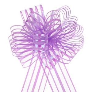 Unique Bargains Christmas Wedding Car Basket Gift Wrapping Big Organza Pull Bow 10 Pcs - 1 of 4