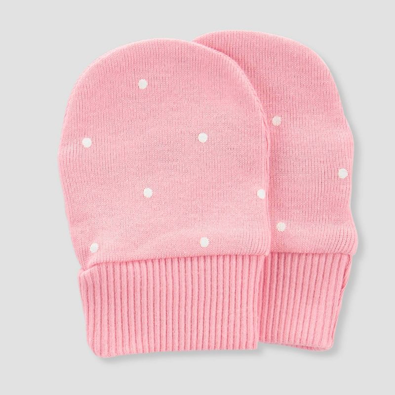 Carter&#39;s Just One You&#174; Baby Girls&#39; 6pk Hat and Mitten Set - Pink/Off-White, 5 of 6