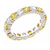 SHINE by Sterling Forever Sterling Silver Canary Celebration Eternity Band Ring - 3 of 4