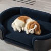 FURNIinspire Mid Size Dog Bed Pet Sofa with Solid Wood Legs & Bent Wood Back,Cashmere Cushion,30.7"*20.08"*9.85" - 4 of 4