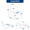 CENGHU Heat Massage Manual Recliner Chair with Rocker and Swivel, Fabric Recliner Chair for Adult, 360� Swivel Rocking Chair for Bedroom, Living Room - 4 of 4