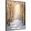Amanti Art 23"x30" Path in Winter by Sandra Lafrate Framed Canvas Wall Art Print - 2 of 4