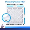 Filter King 14x24x2 Air Filter | 4-PACK | MERV 8 HVAC Pleated A/C Furnace Filters | MADE IN USA | Actual Size: 13.5 x 23.5 x 1.75" - 2 of 4