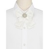 Elerevyo Women's Ribbon Brooch Necktie Pin Bow Tie with Pearl - 4 of 4