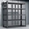 ROOMTEC Metal Storage Shelves, Heavy Duty Shelves Organizer Industrial Utility Rack Shelving, Black - 4 of 4