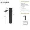 ChicFurnit Bathroom Sink Faucet Single Handle CUPC Certified Lark Design for Trendy Spaces, Black, 17"*14"*18" - 3 of 4