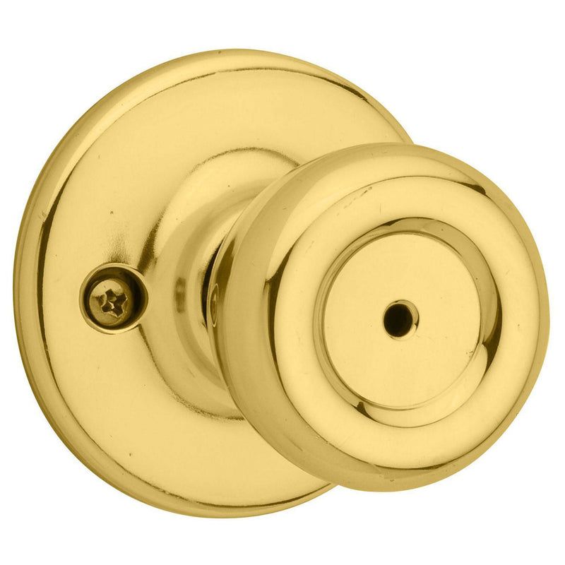 Kwikset-Tylo-Tylo-Polished-Brass-Privacy-Knob-Left-or-Right-Handed, 1 of 6