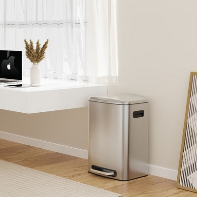 13 Gallon 50L Kitchen Foot Pedal Operated Soft Close Trash Can