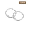 Unique Bargains Carbon Steel Loose Leaf Binder Snap Shower Curtain Rings 12 Pcs - 3 of 4