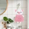 REGALWOVEN Bathroom Kitchen Cute Cartoon Piggy Chenille Soft Absorbent Hand Towel 2 Packs 7" x 11" - 2 of 4
