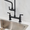 BWE Pull-Down Two-Handle Deck Flush Spray Kitchen Faucet with 12" Additional Swivel Spout - 4 of 4