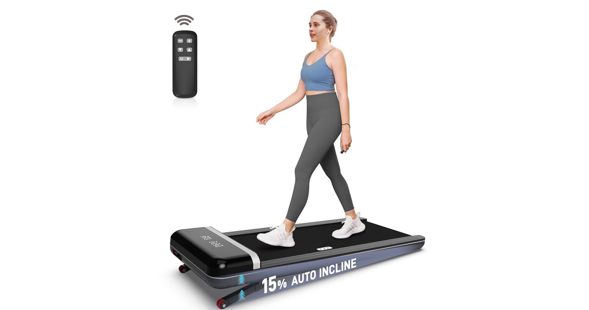 Redliro Treadmill for Home/Office 300lb Capacity Ultra Quiet Portable Treadmill with Remote Control