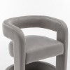 SEYNAR Modern Velvet E-Shaped Open Back Dining chair Set of 6 - 3 of 4