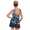 Maxine of Hollywood Women's Shirred Skirted Swim Dress One Piece Swimsuit - 2 of 2
