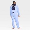 Men's Bluey Bandit Halloween Matching Family Wearable Blanket Sleeper - Blue - 2 of 2