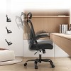 Fontoi Task and Office Chairs, Ergonomic Chair with Flip-up Armrests and Adjustable Lumbar Support for Home Office, Black, 23.43"*56.69"*23.43" - 4 of 4