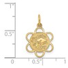 Black Bow Jewelry 14k Yellow Gold Graduation Day Engravable Charm or Pendant, 15mm - 4 of 4