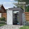 Metal Outdoor Storage Shed, Backyard Steel Shed with Roof,Lockable Tool Shed with Pitched Roof for Garden, Patio, Backyard-Maison Boucle - 2 of 4