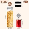 60oz Airtight Glass Jars Set of 3 with Lids, Tall Spaghetti Container with Clear Preserving Seal Wire Clip Fastening, Pasta jar for Oat, Dry Goods - 2 of 4