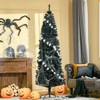 SEVOBAL Party Decorations and Accessories 7ft Artificial Christmas Tree Slim Design Effortless Storage Halloween Essential, Black, 9"*29.5"*82.7" - 4 of 4