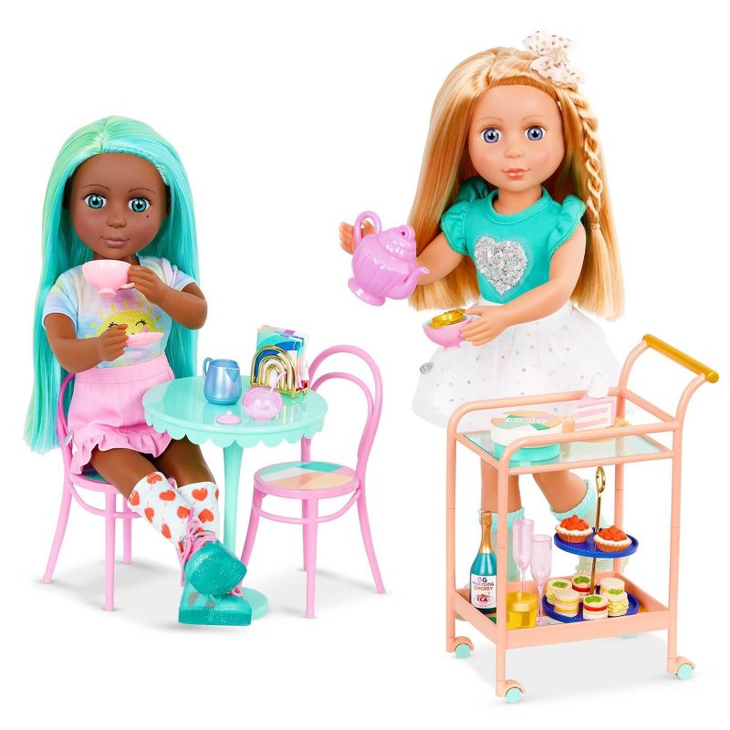 Glitter Girls Tea Time Cart Accessory Set for 14&#34; Dolls, 3 of 11