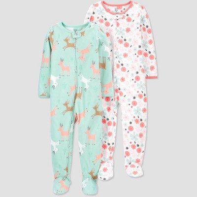 carter's big girl footed pajamas