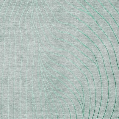 HomeRoots 5' X 8' Mint Green And Silver Abstract Washable Indoor Outdoor Area Rug